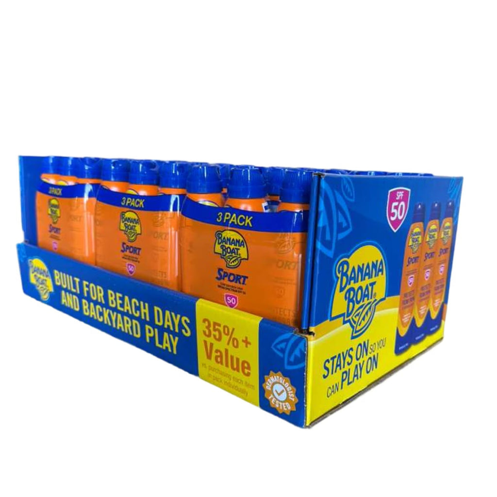 Banana Boat Ultra Sport Sunscreen Spray SPF 50, 6 oz - 3 Ct - 15 Pack